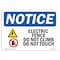 Signmission OSHA Notice Sign, 3.5" Height, 5" Width, Electric Fence Do Not Climb Sign With Symbol, Landscape OS-NS-D-35-L-11624 - alternate 1